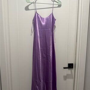 Vince Elegant Purple Satin Slip Dress
